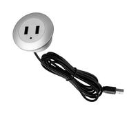 Sweeaau Adaptador de carga USB integrado para escritorio, cable de extensión para mesa móvil, sofá, cable de carga rápida oculto, enchufe USB integrado