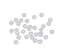 Sweeaau Anillos de tapón de goma con cuentas de silicona para abalorios europeos para hacer joyas, costura, clip espaciador, tapones de goma de silicona