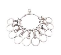 Sweeaau Aro redondo grande portátil de metal con soporte para anillos de gestión rápida para colgar llavero