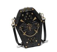 Sweeaau Bolso de hombro de cuero con cierre de cremallera para mujer con correa extraíble, Fbg249bk, Talla única