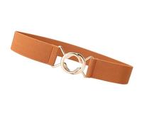 Sweeaau Cintura elástica simple y ancha, hebilla de gancho de metal, cincha de cintura para mujer, vestido de uso diario, cinturón con hebillas de metal, D, Talla única
