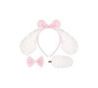 Sweeaau Disfraces de perro de 1/3/4 piezas para niños y niñas, orejas de perro, diadema, cola, falda, tutús, Halloween, accesorios de cosplay, disfraz de perro