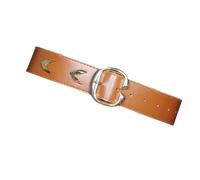 Sweeaau French Styles - Cinturón de cintura ancha con diseño adelgazante de piel sintética con hebillas decorativas para mujer, corsé ancho, D, Gold buckle