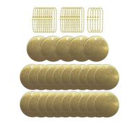 Sweeaau Joyería para manualidades, redondos, para hacer joyas, latón redondo, estampado, con doble agujero para colgar accesorios, piezas de estampación de metal