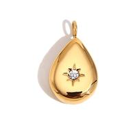 Sweeaau Juego de dijes para hacer joyas y manualidades, color dorado, para collares, pulseras, aretes, único