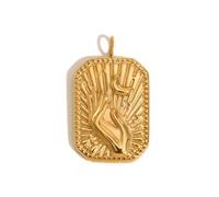 Sweeaau Juego de dijes para hacer joyas y manualidades, color dorado, para collares, pulseras, aretes, único