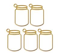 Sweeaau Juego para colgante creativo de marco de metal, botellas flotantes, biseles huecos, resina UV, fabricación de joyas para prensa, colgantes de bisel abierto