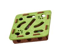 Sweeaau Juguete de rompecabezas de enriquecimiento de múltiples gatos con compartimentos, construcción de fieltro, actividad de estimulación mental, caja de juego de múltiples agujeros para gatos