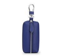 Sweeaau Llavero de piel auténtica vintage para hombre, para cartera, llavero, ama de llaves, para bolsa Cas, Blue, One Size