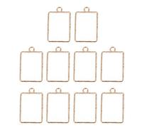 Sweeaau Marco transparente de flores prensadas, 10 piezas, geométrico, hueco, cuadrado, biseles de joyería, B, como se describe, como se describe