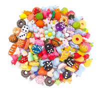 Sweeaau Paquete de 20 colgantes de resina de colores surtidos para joyas, manualidades, collares, accesorios, colgantes coloridos