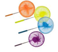 Sweeaau Paquete de 4 atrapadores de mariposas, red de captura de libélulas, red de captura de peces colorida para exteriores y exploración de peces, juguete de exploración de la naturaleza