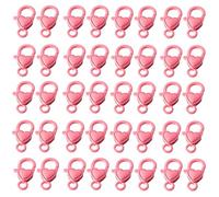 Sweeaau Paquete de 40 cierres de langosta coloridos con forma de corazón y corazón, conectores de gancho portátiles para joyas, suministros de manualidades y accesorios, proyectos creativos