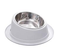 Sweeaau Para cuencos de comida elevados para alimentos y agua con soporte de base, cuenco elevado de 15°, cuenco individual elevado para mascotas para perros grandes para gatos