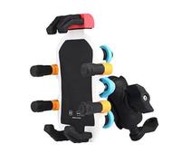 Sweeaau Soporte para teléfono de motocicleta, diseño antivibración, 1 mano, soporte de instalación simple para abrazadera de manillar móvil