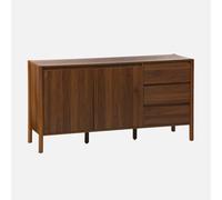 swe parador con 2 puertas y 3 cajones, 150cm Nogal - 150x42x78 cm