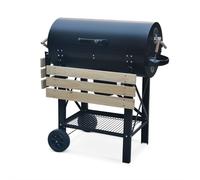sweeek Barbacoa carbón color negro, recolector de cenizas incluido