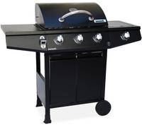 sweeek Barbacoa de gas con 3 quemadores + 1 fuego en negro