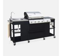 swe arbacoa de gas de 5 quemadores con 1 quemador lateral, cocina | D'Artagnan