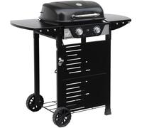 sweeek Barbacoa eléctrica de 2 quemadores, acero esmaltado, negro