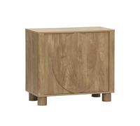 sweeek - Buffet exótico Efecto Madera de Mango con 2 Puerta, 80cm, Pondi, Marrón Dorado, 80x40x72 cm