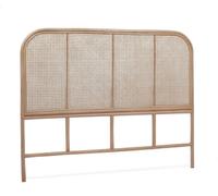 sweeek Cabecero de ratán natura y caña, madera