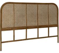 sweeek Cabecero de ratán oscuro y caña