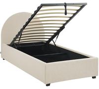 sweeek Cama con somier abatible y cabecero 90cm, acabado en borreguito,