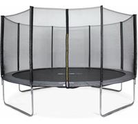 sweeek Cama elástica con protección red de 430cm, gris