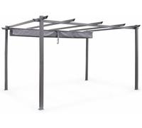 sweeek Carpa de jardín, pérgola de aluminio 3x4m gris