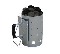 sweeek - Chimenea de encendido XL para barbacoa de carbón, Chimenea de encendido XL, Gris, 20x20x30 cm