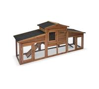 swe onejera de Madera con recinto para 4 Conejos Madera - 190x46x85 cm | Angora