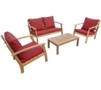 sweeek Conjunto de jardín de madera de 4 plazas