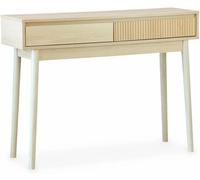 sweeek Consola con efecto madera de 2 cajones, 100cm, madera