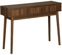 sweeek Consola con efecto madera de 2 cajones, 100cm, madera oscura