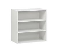 sweeek - Estantería, Biblioteca, módulo de Almacenamiento, 3 estantes, Kompo, Blanco, 70x35x70 cm