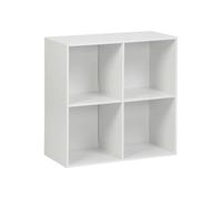 sweeek - Estantería, Biblioteca, módulo de Almacenamiento, 4 Compartimentos, Kompo, Blanco, 70x35x70 cm