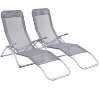 sweeek Lote de 2 hamacas plegables - levito antracita - hamacas textileno