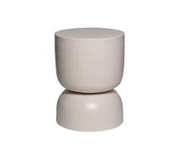 sweeek - Mesa Auxiliar, mesita de noche, mesita de noche de Metal, Crema, Madi, Ø32 x H 42cm