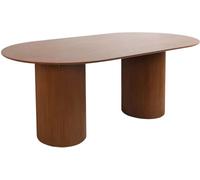 sweeek Mesa de comedor con efecto de madera con 4-6 plazas, 180cm, nogal