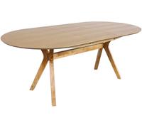 sweeek Mesa de comedor extensible para 6-8 personas, 160-200cm, natural