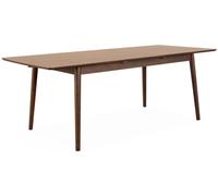 sweeek Mesa de comedor rectangular extensible de 6-8 plazas, madera de nogal