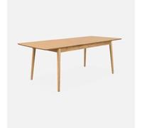 Sweeek Mesa de comedor rectangular extensible de 6-8 plazas natural