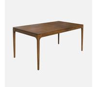 sweeek - Mesa de Comedor Rectangular Madera de 6 plazas, Elena, Madera de Nogal, 160x90x76 cm