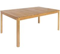 sweeek Mesa de jardín de acacia con esquinas redondeadas, 8 plazas, natural