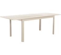 sweeek Mesa de jardín extensible de aluminio de 8 plazas, beige
