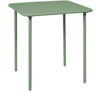 sweeek Mesa de jardín metálica de 70cm, 2 plazas, verde