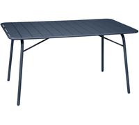 sweeek Mesa de jardín plegable de metal, 140cm, azul marino