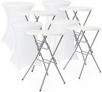 sweeek Mesa plegable de acero para eventos con funda protectora (lote de 4),