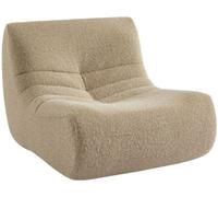 sweeek Módulo para sofá modular en tejido efecto alpaca, 1 plaza, beige